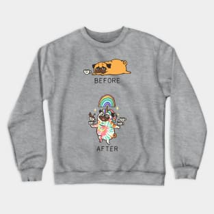 After Coffee Pug Crewneck Sweatshirt